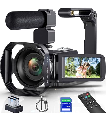 Amazon | 4K Video Camera Camcorder 48MP UHD WiFi IR Night Vision